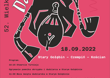 Plakat zapowiadający Wielkopolski Turniej Dudziarzy.
