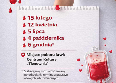 Akcje poboru krwi w 2026